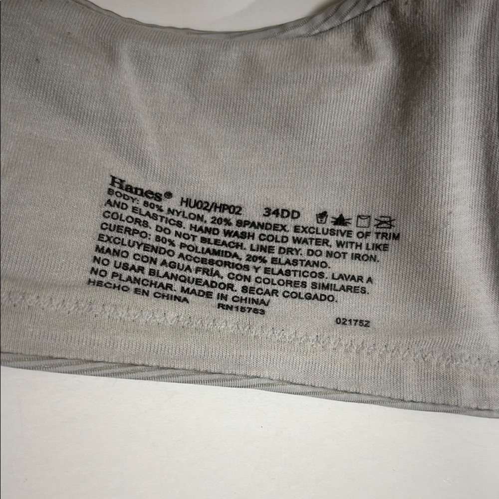 Hanes Convertible Underwire Gray Bra Size 34DD - Picture 7 of 7